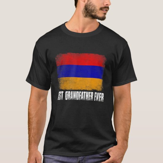  beste grootvader ooit Mannen retro armenië fl T-shirt (Voorkant)