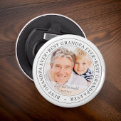 Beste grootvader ooit Moderne Klassieke foto Button Flesopener
