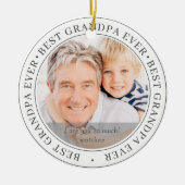 Beste grootvader ooit Moderne Klassieke foto Keramisch Ornament (Voorkant)