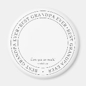 Beste grootvader ooit Moderne Klassieke foto Magneet (Voorkant)