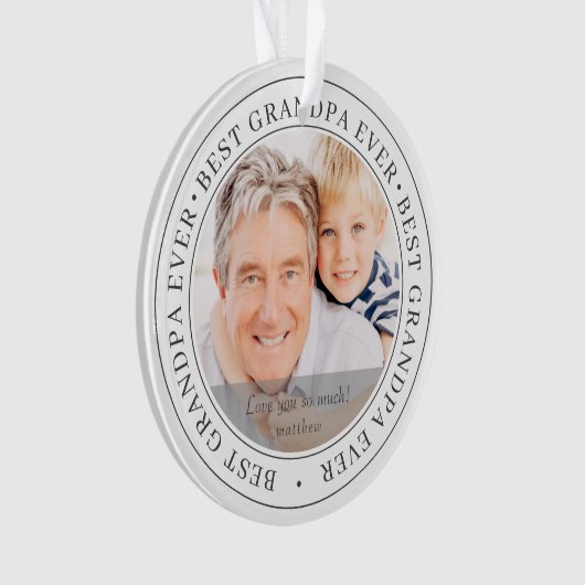 Beste grootvader ooit Moderne Klassieke foto Ornament (voorkant)