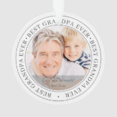 Beste grootvader ooit Moderne Klassieke foto Ornament (achterkant)