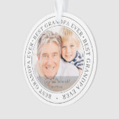 Beste grootvader ooit Moderne Klassieke foto Ornament (voorkant)