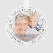Beste grootvader ooit Moderne Klassieke foto Ornament (voorkant)