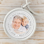 Beste grootvader ooit Moderne Klassieke foto Sleutelhanger<br><div class="desc">Dit eenvoudige en klassieke ontwerp is samengesteld uit serif typografie en voegt een douanefoto toe. "Best Grandpa Ever" circuleert de foto van je opa,  grampa,  opa,  lolo,  enz.</div>