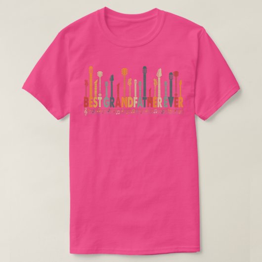 beste grootvader ooit pappa gitaarvaders t-shirt (Design voorkant)