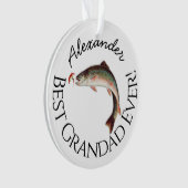 Beste grootvader ooit! Vissenvangers Ornament (voorkant)