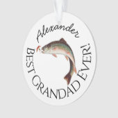 Beste grootvader ooit! Vissenvangers Ornament (voorkant)
