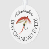 Beste grootvader ooit! Vissenvangers Ornament (voorkant)