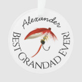 Beste grootvader ooit! Vissenvangers Ornament (voorkant)