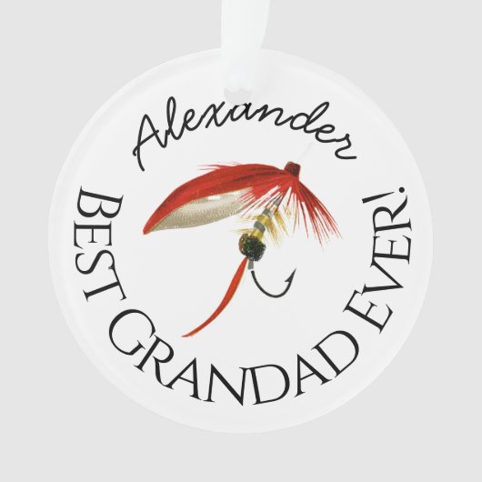 Beste grootvader ooit! Vissenvangers Ornament (voorkant)