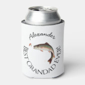 Beste grootvader ooit! Vissenvissers Blikjeskoeler (Blikje Voorkant)