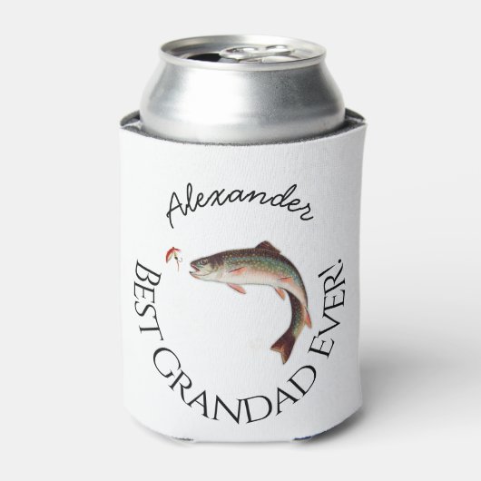 Beste grootvader ooit! Vissenvissers Blikjeskoeler (Blikje Voorkant)