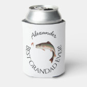 Beste grootvader ooit! Vissenvissers Blikjeskoeler (Blikje Achterkant)