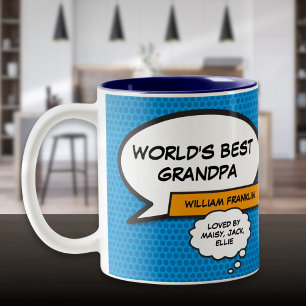Beste Grootvader Opa Opa Gepersonaliseerd Ter Were Tweekleurige Koffiemok
