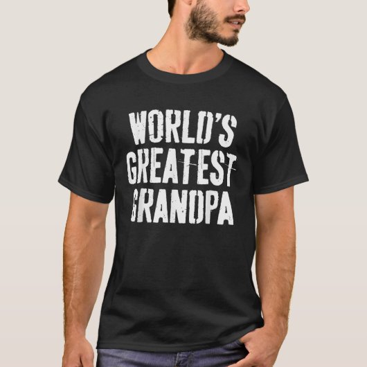 Beste Grootvader Papa Mannen Vaderdag ter Wereld T-shirt (Voorkant)