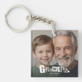 Beste Grootvader Ter Wereld Gevestigd Geschenk Voo Sleutelhanger (Voorkant)