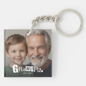 Beste Grootvader Ter Wereld Gevestigd Geschenk Voo Sleutelhanger (Achterkant)
