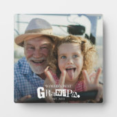 Beste Grootvader Ter Wereld Opgericht Cadeau Voor  Fotoplaat (Voorkant)