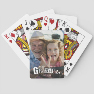 Beste Grootvader Ter Wereld Opgericht Cadeau Voor Pokerkaarten
