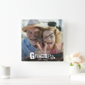 Beste Grootvader Ter Wereld Opgericht Cadeau Voor Vierkante Klok (Huis)