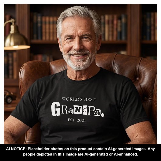 Beste Grootvader Ter Wereld Opgericht Jaar Leuke U T-shirt