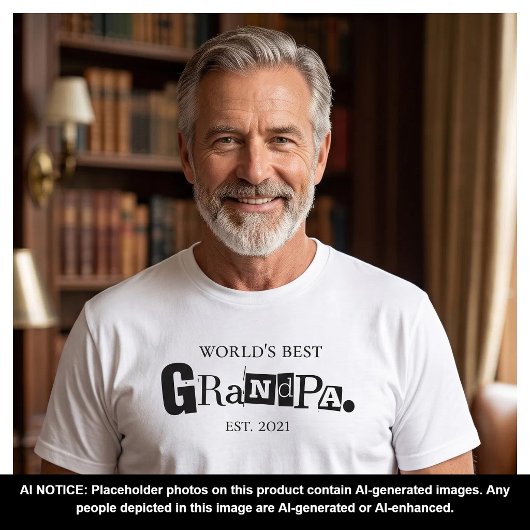 Beste Grootvader Ter Wereld Opgericht Jaar Leuke Z T-shirt