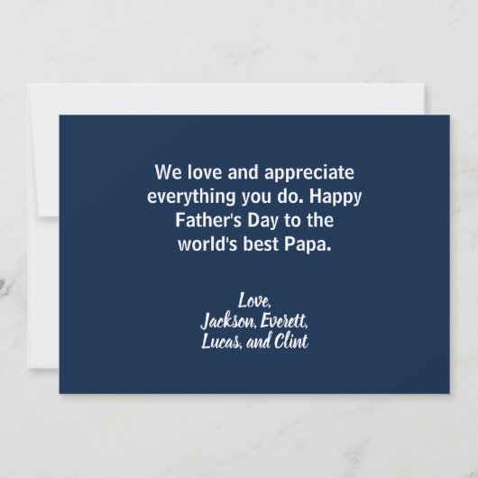 Beste grootvader ter wereld | Vaderdag Kaart (Achterkant)