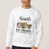 Beste Grootvader van de Wereld Aangepaste 3 Foto C Trui (Voorkant)