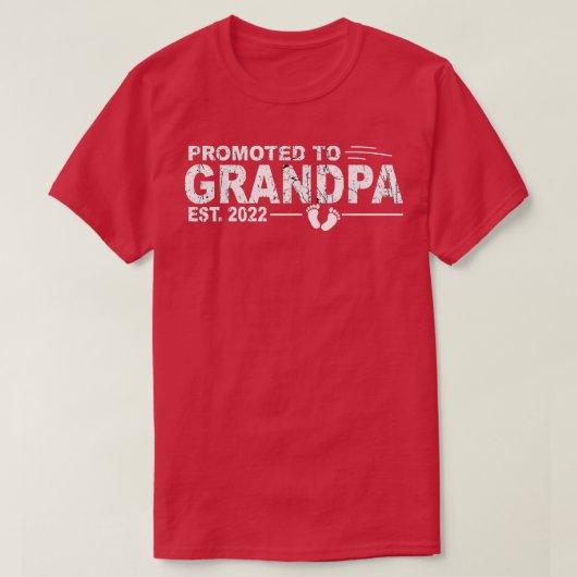 Beste grootvader van de wereld, bevorderd tot opa t-shirt (Design voorkant)