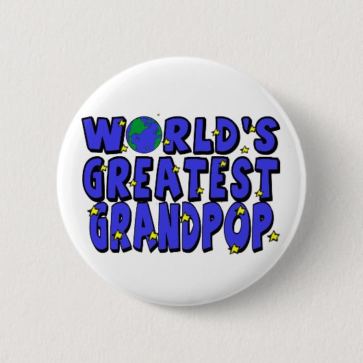 Beste Grootvader van de Wereld Ronde Button 5,7 Cm (Voorkant)