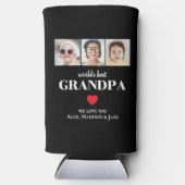 Beste Grootvader van de Wereld We houden van je 3 Seltzer Blikjeskoeler (Voorkant)