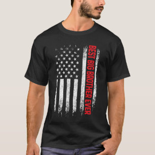 Beste grote broer ooit Amerikaanse vlag Vaderdag T-shirt