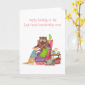 Beste Grote Grootmoeder ooit verjaardagskaart met  Kaart (Gele Bloem)