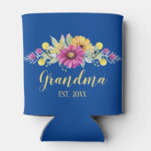 Beste Grote Oma Elegante Bloemen Daisy Blikjeskoeler (Achterkant)