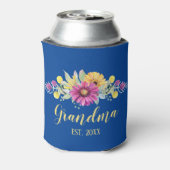 Beste Grote Oma Elegante Bloemen Daisy Blikjeskoeler (Blikje Achterkant)
