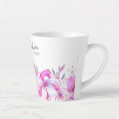 Beste Grote Oma Ooit En Roze Bloem Rand Latte Mok (Rechts)