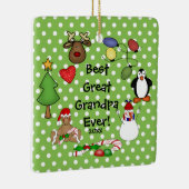 Beste grote opa ooit kerstversiering keramisch ornament (Rechts)