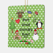 Beste grote opa ooit kerstversiering keramisch ornament (Links)