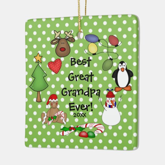 Beste grote opa ooit kerstversiering keramisch ornament (Links)