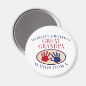 Beste grote opa staat neer magneet (Voorkant / Achterkant)