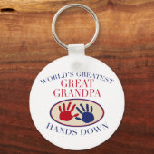 Beste grote opa staat neer sleutelhanger (Voorkant)