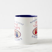 Beste grote opa staat neer tweekleurige koffiemok (Center)