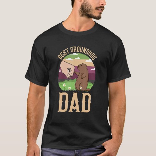 Beste Groundhog-pap in het vroege voorjaar T-shirt (Voorkant)