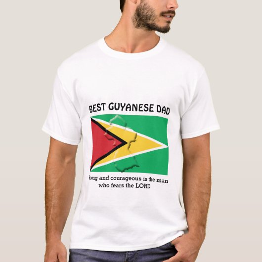 BESTE GUYANESE DAD Sterke, moedige persoonlijke T-shirt (Voorkant)