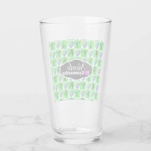BESTE GYMNAST ONTWERP GLAS (Achterkant)
