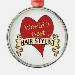 Beste Haarstylist ter wereld Metalen Ornament