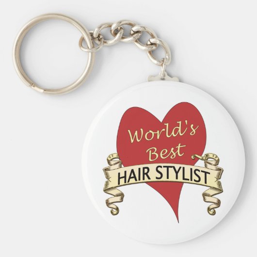 Beste Haarstylist ter wereld Sleutelhanger (Voorkant)
