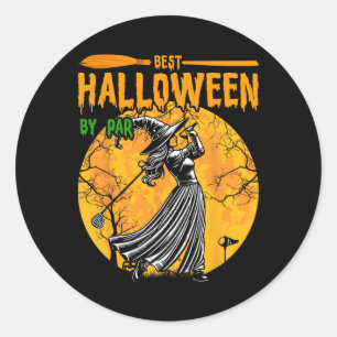 Beste Halloween door Par Heksen Golf Ronde Sticker