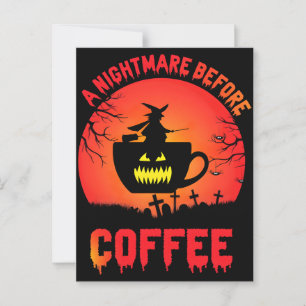 Beste Halloween-koffie–Griezelige drank en cafeïne Briefkaart